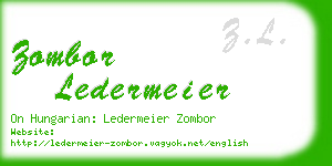 zombor ledermeier business card